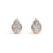 Pear 925 Sterling Silver Lab Grown Diamond Studs | Diamond Studs For Women